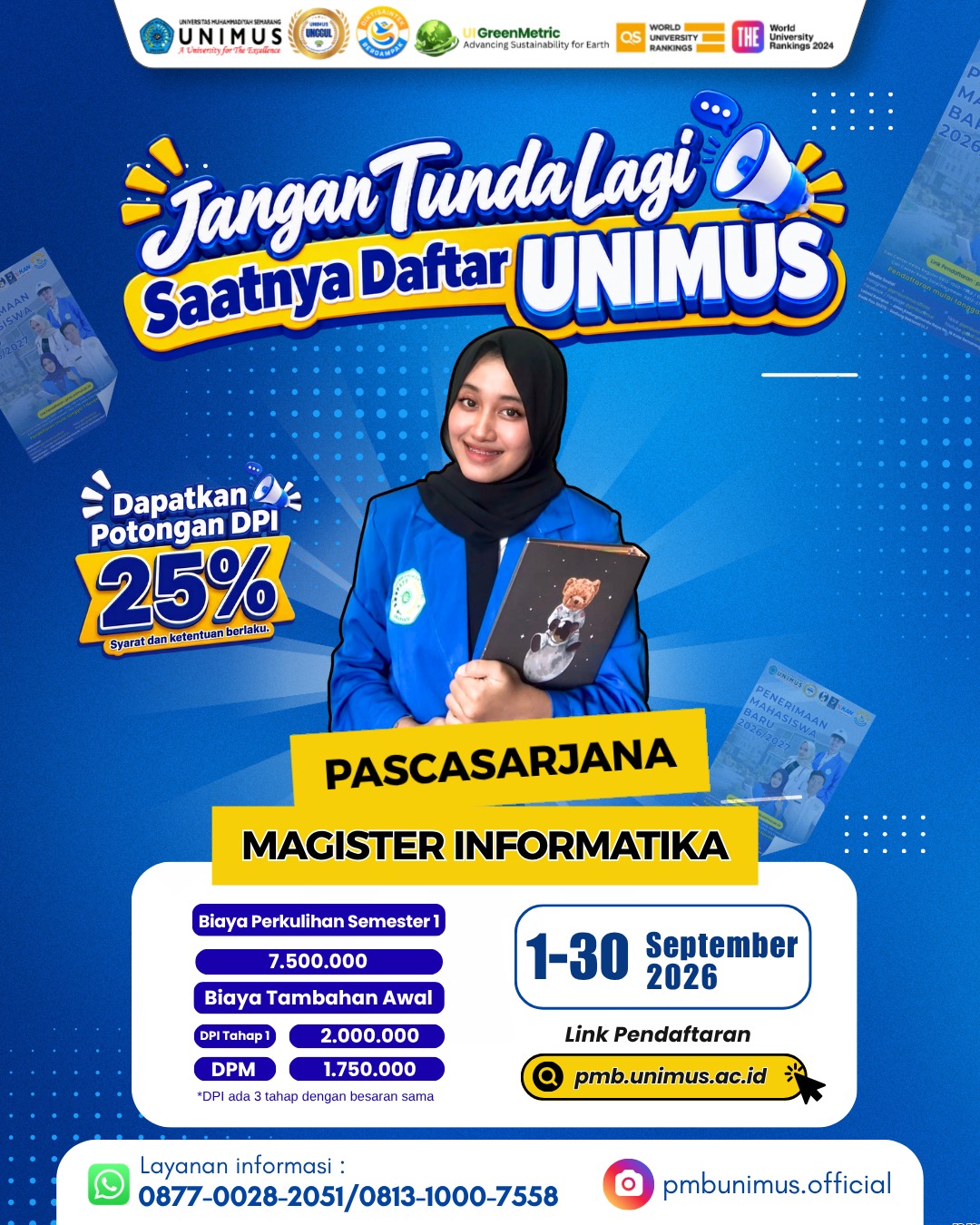 Pendaftaran S2 Informatika UNIMUS September 2026